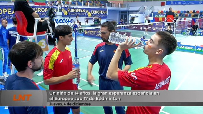 Joven de 14 años, promesa española en el Europeo sub-17 de bádminton en Lanzarote