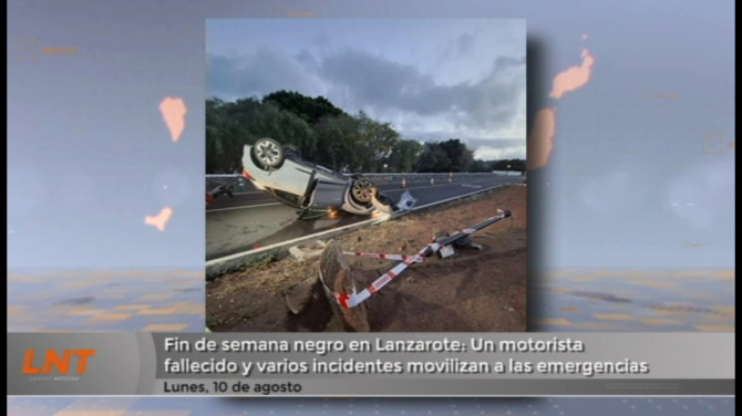 Fin de semana negro en Lanzarote: Un motorista fallecido y varios incidentes movilizan a las emergencias
