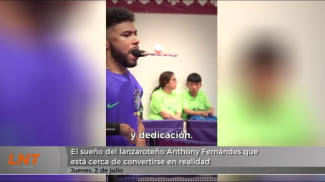 El sueño del lanzaroteño Anthony Fernándes que está cerca de convertirse en realidad El sueño del lanzaroteño Anthony Fernándes que está cerca de convertirse en realidad