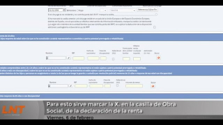 Para esto sirve marcar la X, en la casilla de Obra Social, de la declaración de la renta