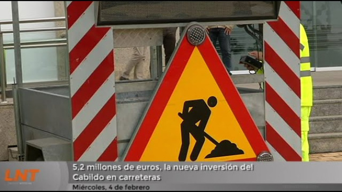 5,2 millones de euros, la nueva inversión del Cabildo en carreteras