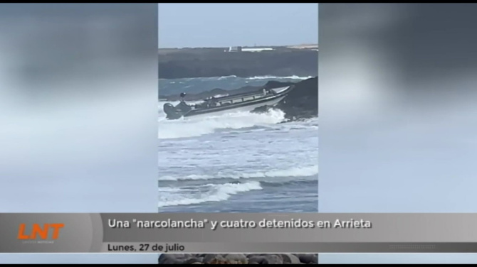 Una "narcolancha" y cuatro detenidos en Arrieta