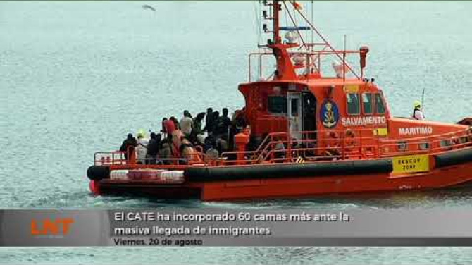 El CATE ha incorporado 60 camas más ante la masiva llegada de inmigrantes