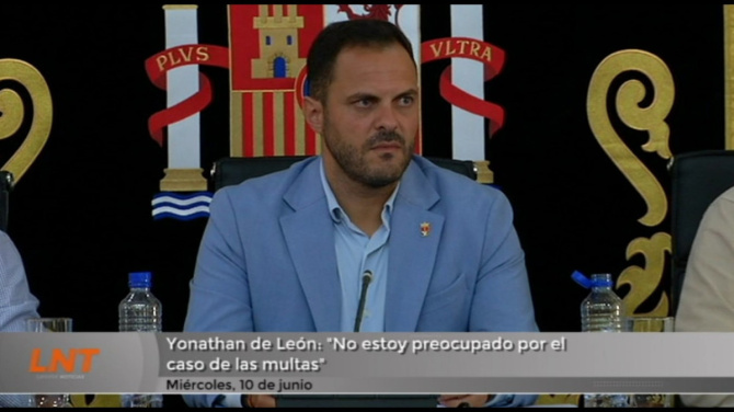 Yonathan de León: "No estoy preocupado por el caso de las multas" Yonathan de León: "No estoy preocupado por el caso de las multas"