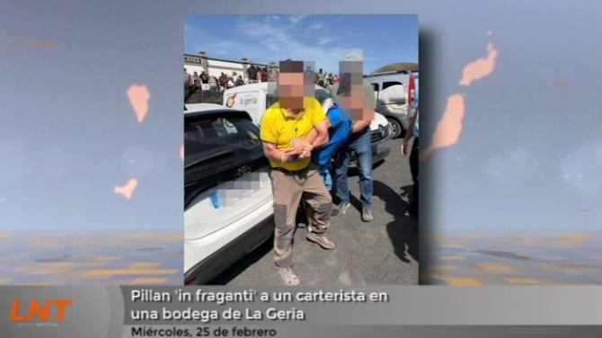 Pillan 'in fraganti' a un carterista en una bodega de La Geria