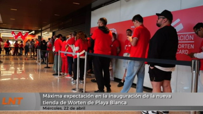 Máxima expectación en la inauguración de la nueva tienda de Worten de Playa Blanca