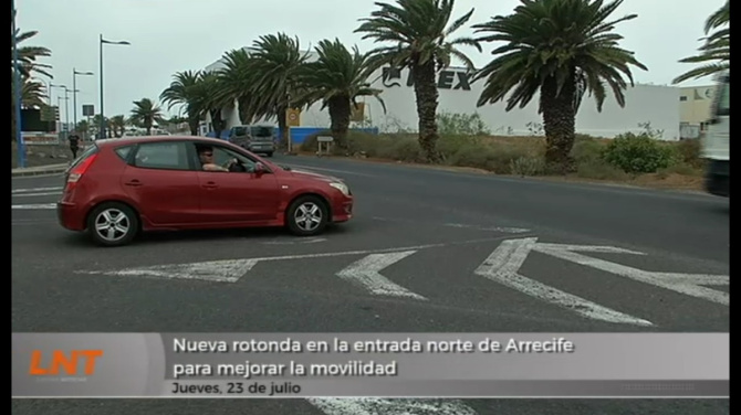 Nueva rotonda en la entrada norte de Arrecife para mejorar la movilidad Nueva rotonda en la entrada norte de Arrecife para mejorar la movilidad